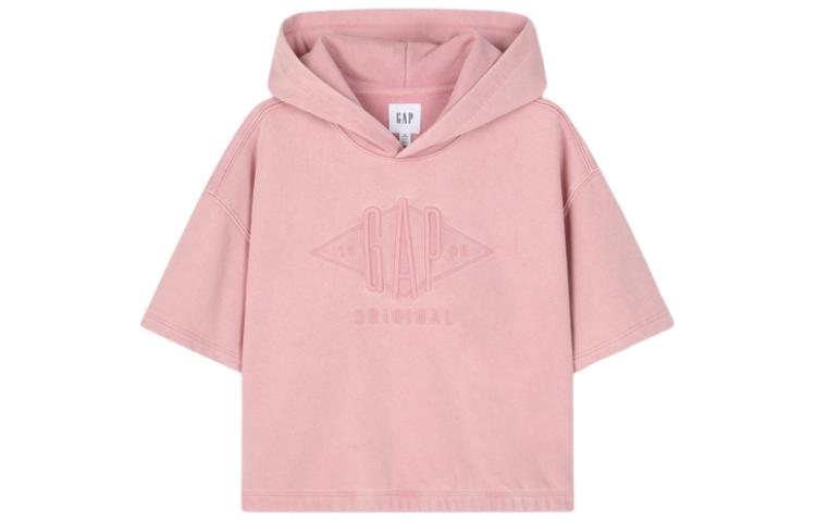 (Women) GAP Logo Minimalist Loose Fit Short-Sleeve Hoodie Tee 874526