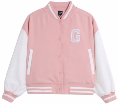 (W) GAP Logo 复古宽松棒球夹克 女士 樱花粉 598665 Buy (W) GAP Logo 复古宽松棒球夹克 女士 樱花粉 598665