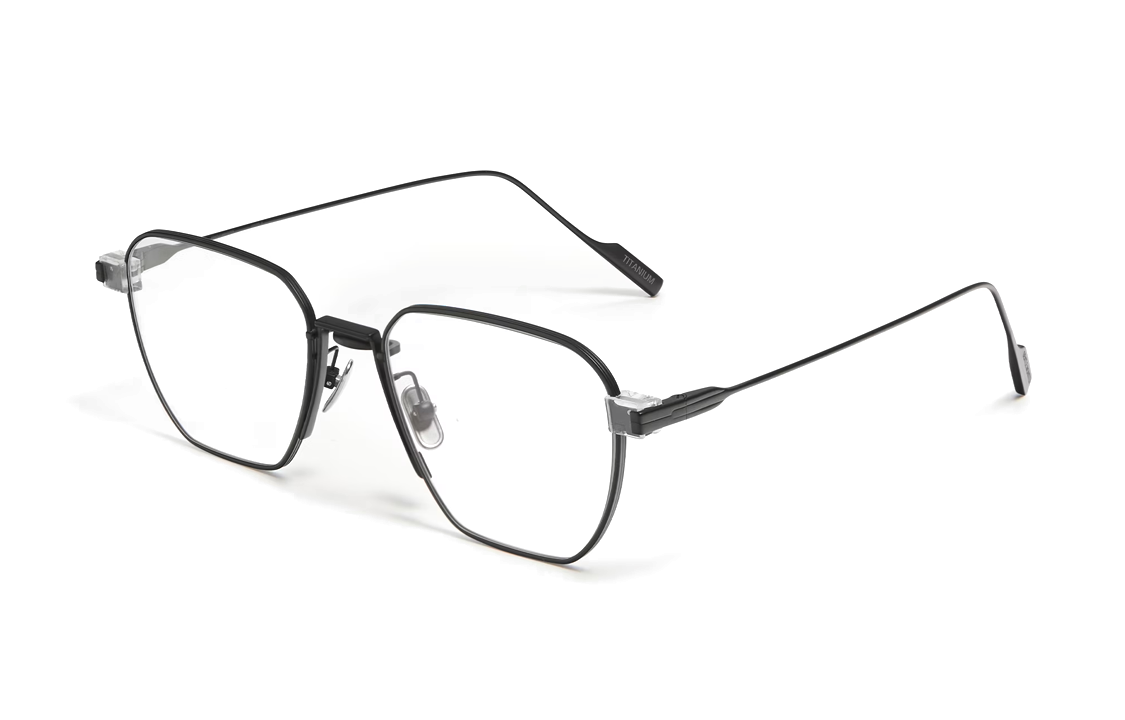 (Women) GENTLE MONSTER Irregular Optical Eyeglasses Black Titanium Acetate  Frame TAPTAPC1