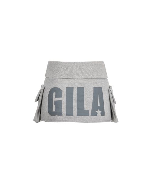 Details for (W) GILA ARCHIVE 粗體Logo口袋短裙 - 灰色 GL26SUBT11GY