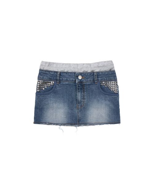 Purchase (Women) Gila Archive Layered Waist Denim Skirt - Blue GL26SUBT08BL