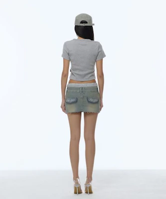 (Women) Gila Archive Layered Waist Denim Skirt Light Blue GL26SUBT08LB Shop (Women) Gila Archive Layered Waist Denim Skirt Light Blue GL26SUBT08LB