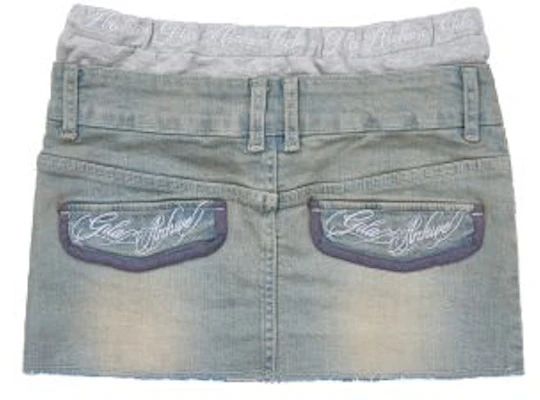 (Women) Gila Archive Layered Waist Denim Skirt Light Blue GL26SUBT08LB Details for (Women) Gila Archive Layered Waist Denim Skirt Light Blue GL26SUBT08LB