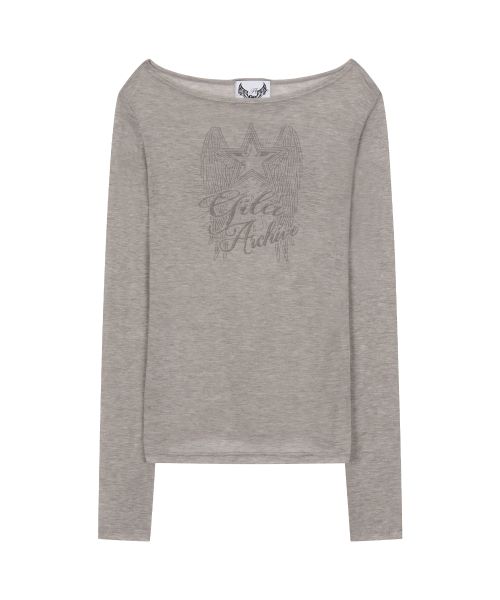 Lookbook (Women) GILA ARCHIVE Star Wing Sheer Long Sleeve Shirt Grey GL25SPTP05GY