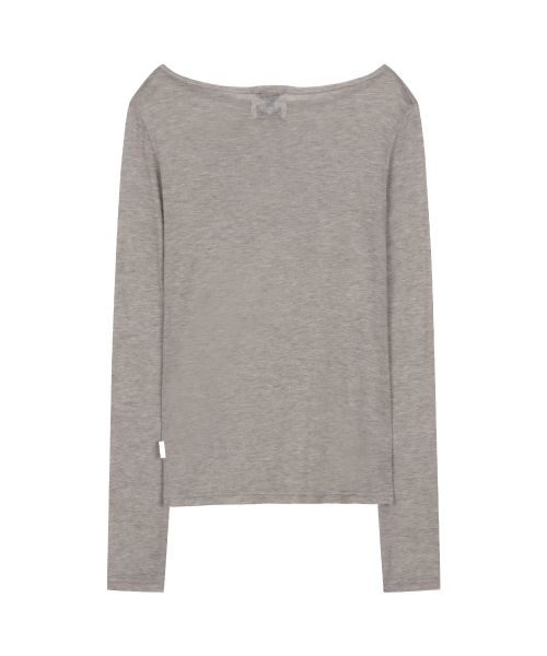 Shop (Women) GILA ARCHIVE Star Wing Sheer Long Sleeve Shirt Grey GL25SPTP05GY