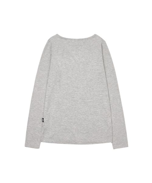Sizing (W) 길라 아카이브 USA 로고 브이넥 긴팔 셔츠 - 그레이 GL26SPTP12GY