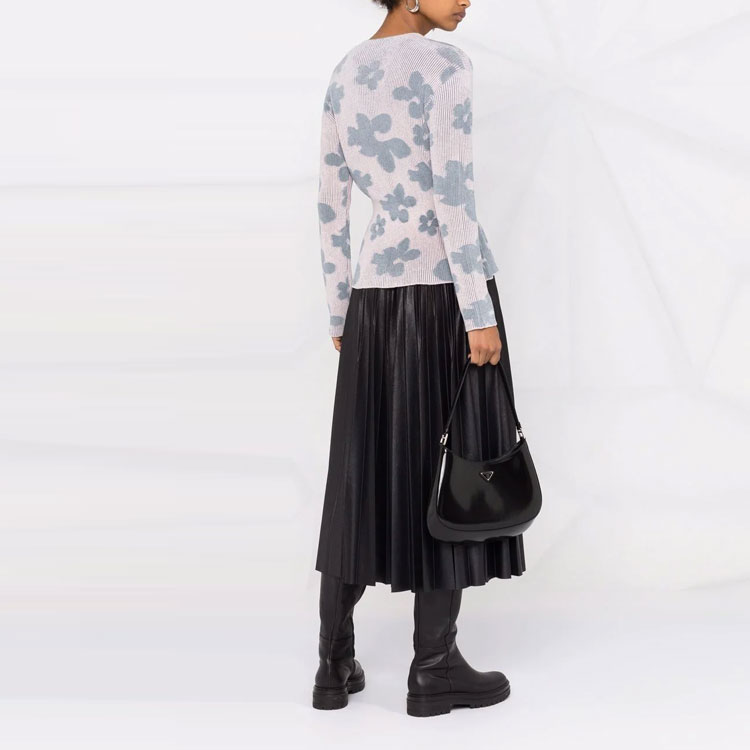 Shop (W) 乔治阿玛尼花卉刺绣针织毛衣 灰色 6KAMA1AMA2Z-PZE2