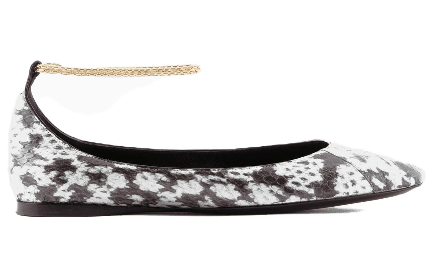 Order (W) 乔治阿玛尼黑白蛇皮休闲运动鞋 X1V029XF523100230