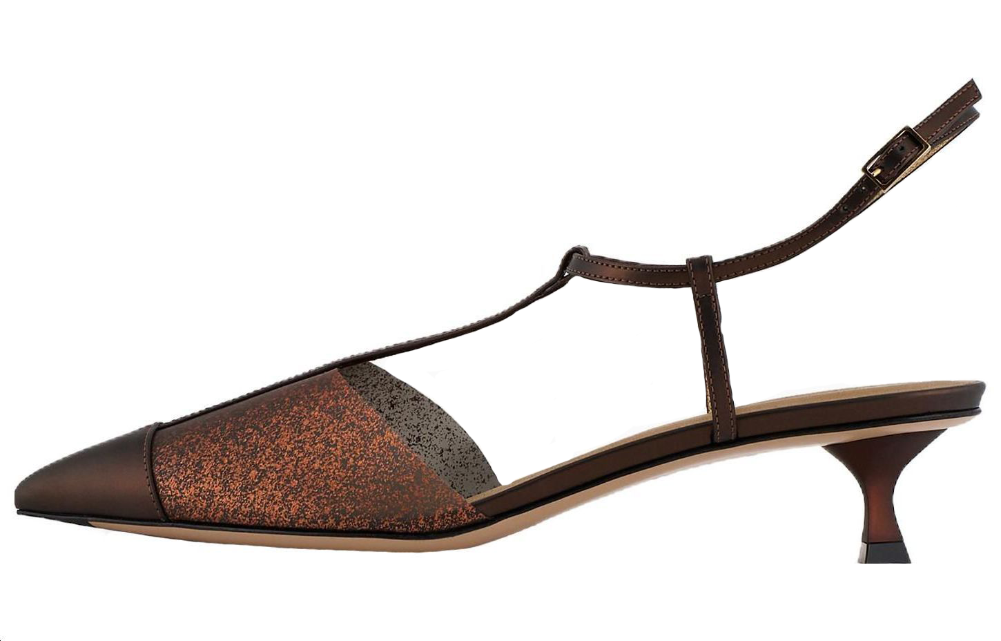 (Women) Giorgio Armani Leather High Heel 'Comfort Trend Wine Glass Heel Brown' X1E945XN8061A260