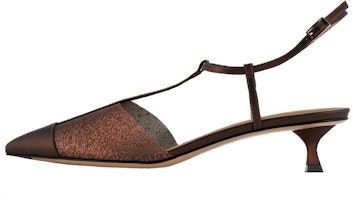 (Women) Giorgio Armani Leather High Heel 'Comfort Trend Wine Glass Heel Brown' X1E945XN8061A260 (Women) Giorgio Armani Leather High Heel 'Comfort Trend Wine Glass Heel Brown' X1E945XN8061A260