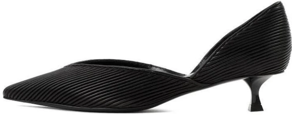 (W) Giorgio Armani Tacones Bajos de Cuero 'Negro' 'Elegante con Pliegues y Rayas' X1E949XN966K001 Buy (W) Giorgio Armani Tacones Bajos de Cuero 'Negro' 'Elegante con Pliegues y Rayas' X1E949XN966K001