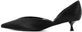 Buy (W) Giorgio Armani Tacones Bajos de Cuero 'Negro' 'Elegante con Pliegues y Rayas' X1E949XN966K001