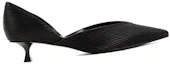 Order (W) Giorgio Armani Tacones Bajos de Cuero 'Negro' 'Elegante con Pliegues y Rayas' X1E949XN966K001