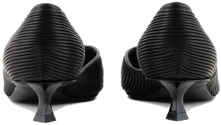 (W) Giorgio Armani Tacones Bajos de Cuero 'Negro' 'Elegante con Pliegues y Rayas' X1E949XN966K001 Purchase (W) Giorgio Armani Tacones Bajos de Cuero 'Negro' 'Elegante con Pliegues y Rayas' X1E949XN966K001