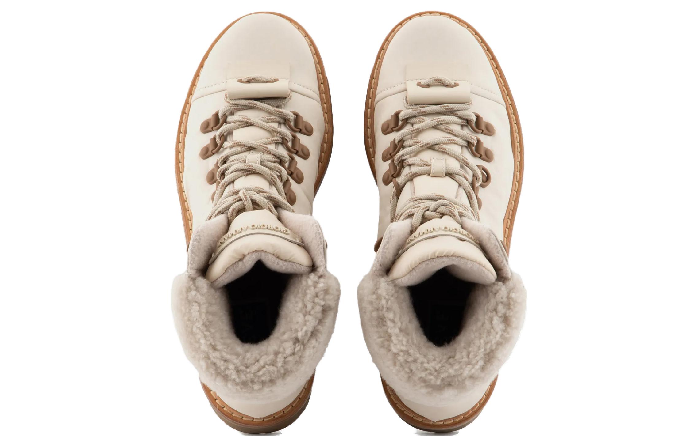 Lookbook (W) Giorgio Armani Sepatu Boot Kulit Ujung Bulat 'Cokelat Muda' X1M403XN9381T441