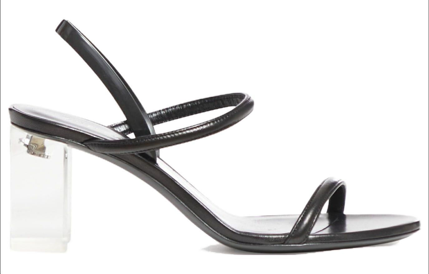 Order (Women) Giorgio Armani Leather Sandal 'Sleek Black Comfort' X1PA71XN874K001