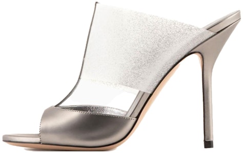 GIORGIO ARMANI 喬治阿瑪尼 皮革 舒適百搭 一字拖鞋 10.5cm 女款 銀色 Buy GIORGIO ARMANI 喬治阿瑪尼 皮革 舒適百搭 一字拖鞋 10.5cm 女款 銀色