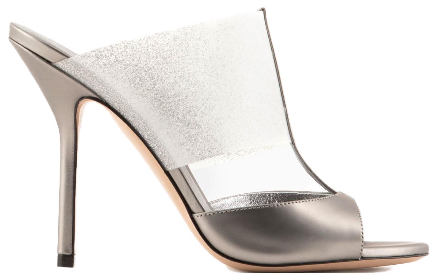 Order (W) アルマーニ レザーサンダル (シルバー) X1R018XN8061A647