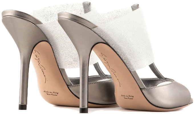 (Women) Giorgio Armani Leather Slide 'Silver' X1R018XN8061A647 Shop (Women) Giorgio Armani Leather Slide 'Silver' X1R018XN8061A647