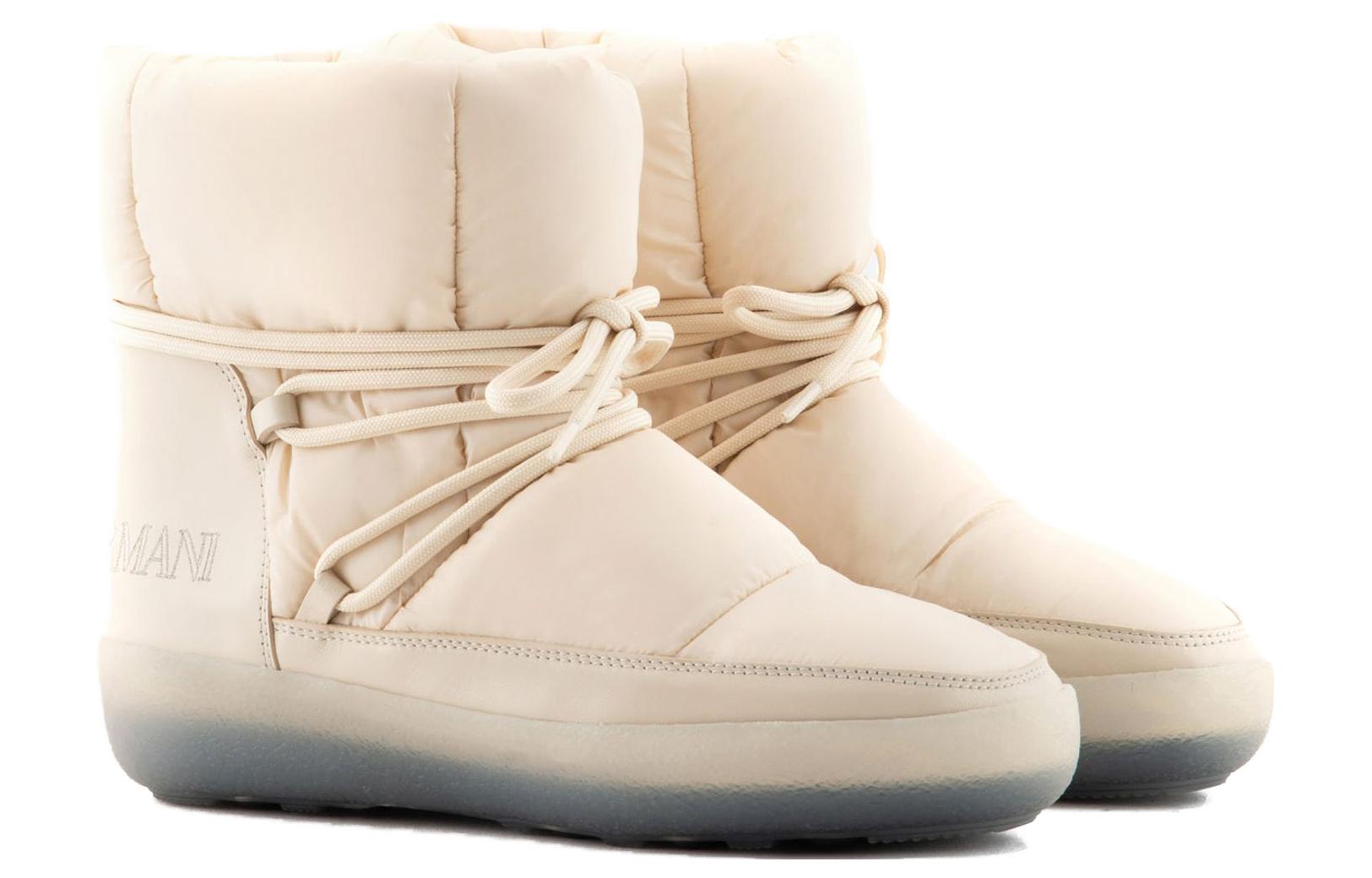 Lookbook (W) Giorgio Armani Sepatu Boots Pendek Salju 'Cokelat Muda' X1N167XN9371A645