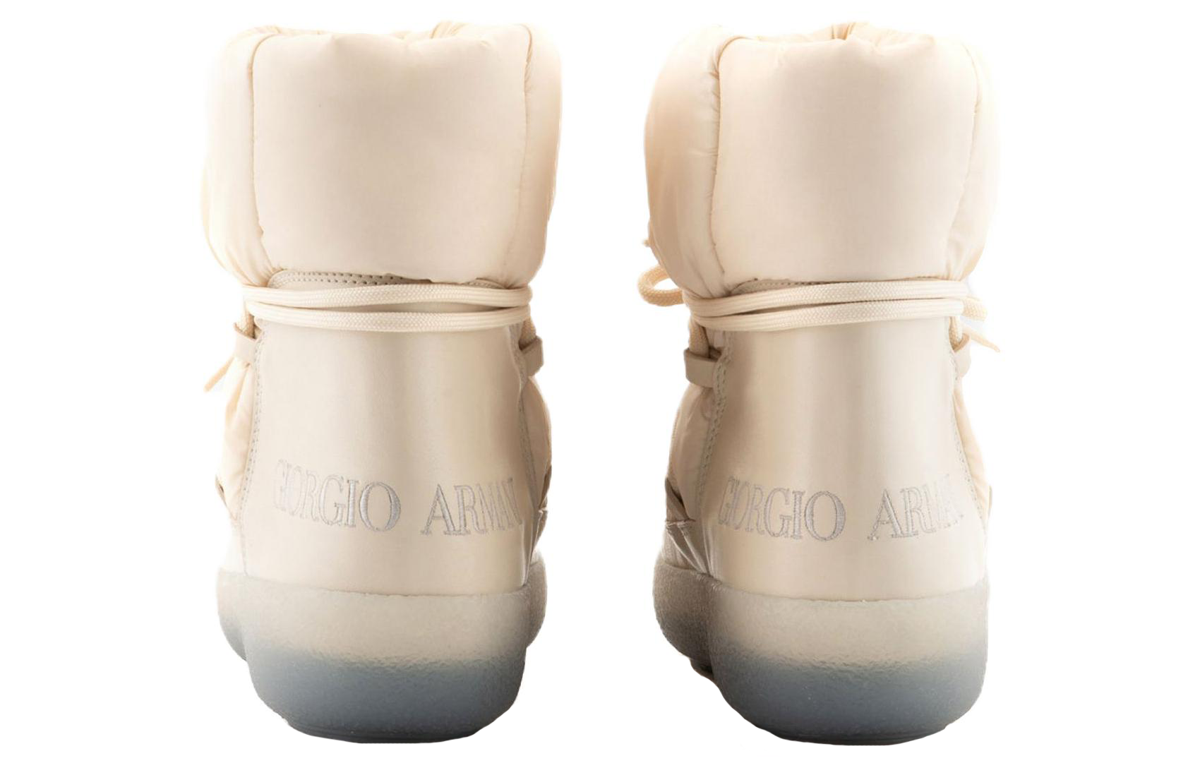 Shop (W) Giorgio Armani Sepatu Boots Pendek Salju 'Cokelat Muda' X1N167XN9371A645