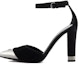 Buy (W) Giorgio Armani Velvet Hujung Runcing 'Heel Tebal Hitam' X1F186XN9621K001