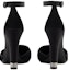 Shop (W) Giorgio Armani Velvet Hujung Runcing 'Heel Tebal Hitam' X1F186XN9621K001
