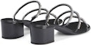 Shop (W) Giuseppe Zanotti 'Sandal Block Tumit Kristal Hitam Klasik' I300016001