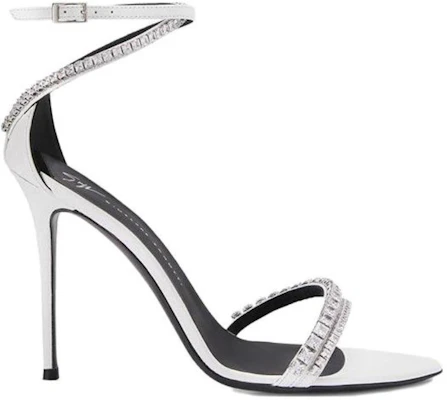 (Women) Giuseppe Zanotti 'Elegant Rhinestone Pointed Stiletto Ankle Strap Sandal White' I300029005 Order (Women) Giuseppe Zanotti 'Elegant Rhinestone Pointed Stiletto Ankle Strap Sandal White' I300029005