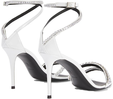 (Women) Giuseppe Zanotti 'Elegant Rhinestone Pointed Stiletto Ankle Strap Sandal White' I300029005 Shop (Women) Giuseppe Zanotti 'Elegant Rhinestone Pointed Stiletto Ankle Strap Sandal White' I300029005