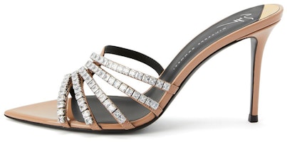 (Women) Giuseppe Zanotti 'Nude Crystal Embellished Stiletto Slide' E300075A006 (Women) Giuseppe Zanotti 'Nude Crystal Embellished Stiletto Slide' E300075A006
