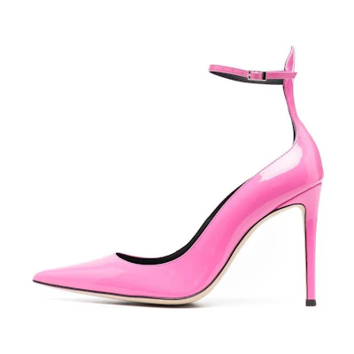(W) Giuseppe Zanotti 'Pink Buckle Pointed-Toe Stiletto'