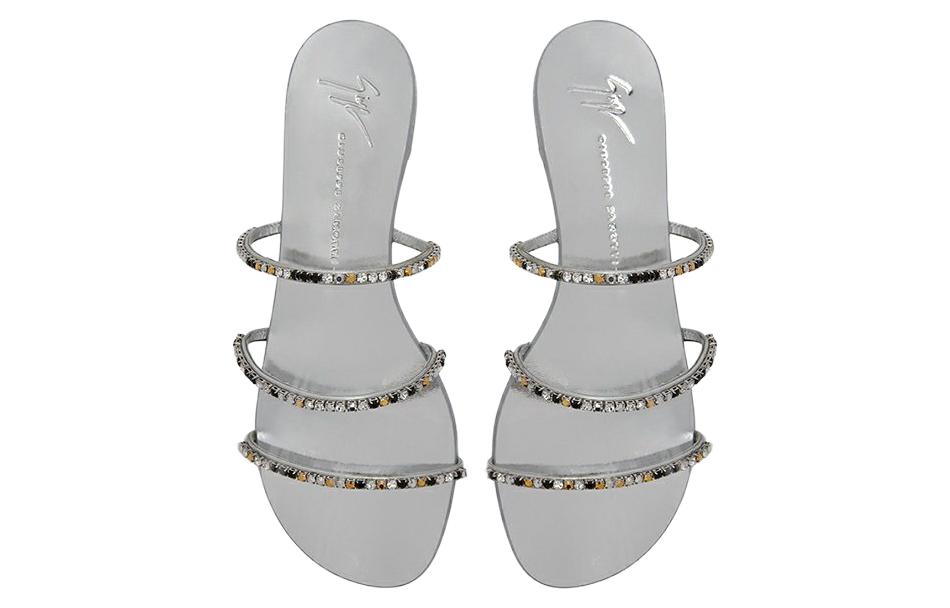 Lookbook (W) 주세페 자노티 실버 큐빅 가죽 슬라이드 I300017002