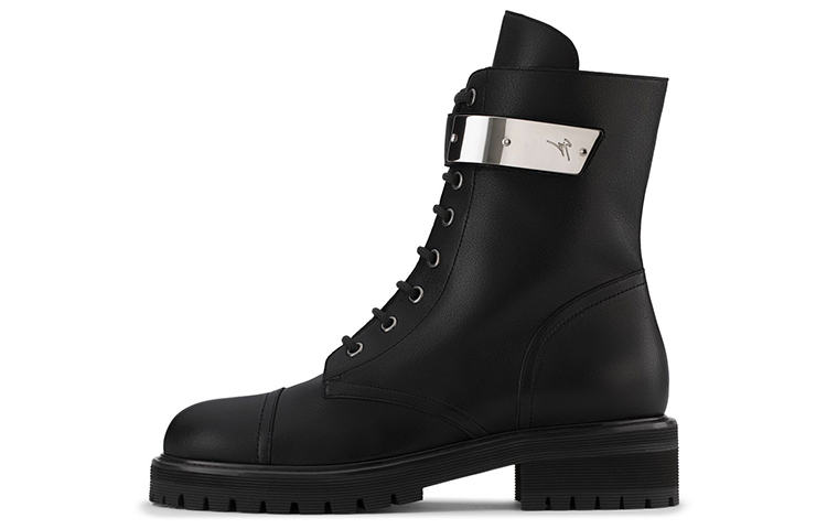 (W) Giuseppe Zanotti Alexa 'Metallic Silver Black'