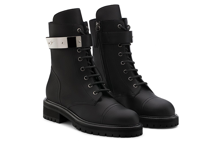 (W) Giuseppe Zanotti Alexa 'Metallic Silver Black' 圖 3