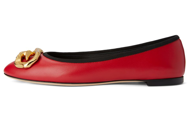 (W) Giuseppe Zanotti Amur Ballet Flat 'Red Leather'