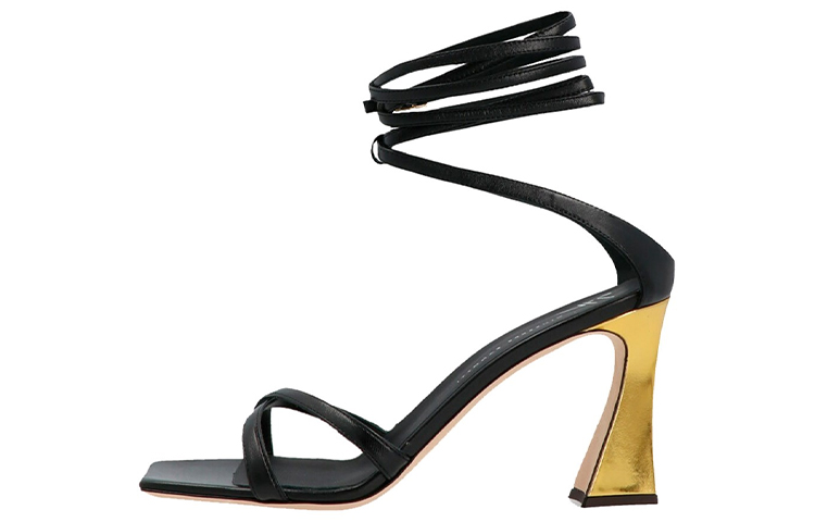 (Women) Giuseppe Zanotti Ankle Strap Sandals 'Simple Black Block Heel' E100088001