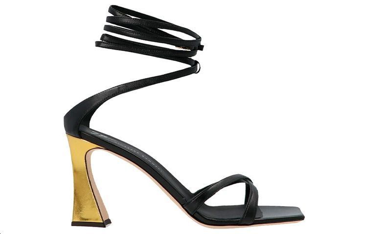 (W) Giuseppe Zanotti Ankle Strap Sandals 'Simple Black Block Heel' 圖 2