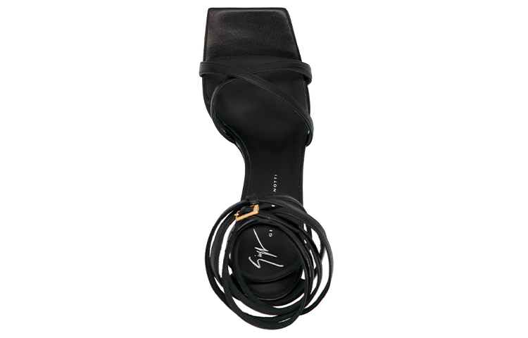(W) Giuseppe Zanotti Ankle Strap Sandals 'Simple Black Block Heel' 圖 5