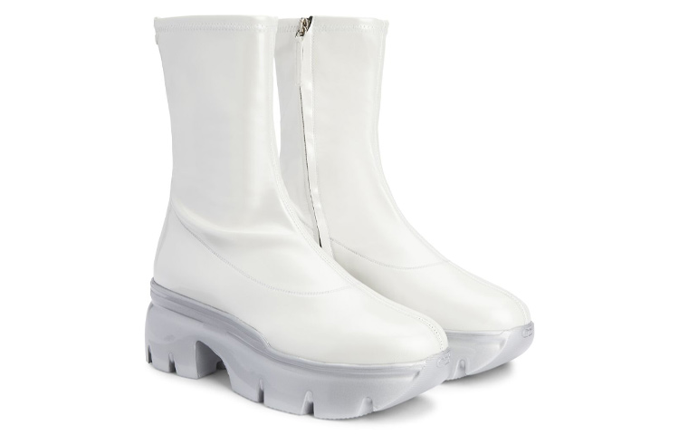 (W) Giuseppe Zanotti Apocalypse Gloss 'White Leather Zip' 圖 2