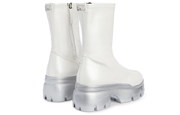 (W) Giuseppe Zanotti Apocalypse Gloss 'White Leather Zip' 圖 3