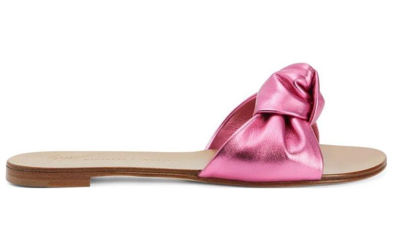 (W) Giuseppe Zanotti Aycha 'Pink Leather Slide' 圖 2