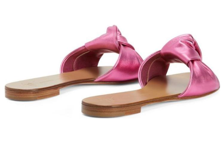 (W) Giuseppe Zanotti Aycha 'Pink Leather Slide' 圖 4