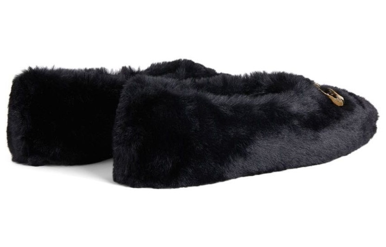 (W) Giuseppe Zanotti Ballet Flat 'Black Faux Fur Slip-On' 圖 3