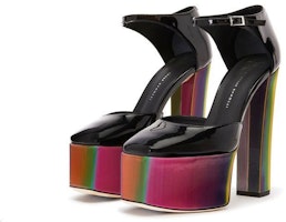 giuseppe zanotti/GZ Bebe 漆皮 防水台金屬扣 高跟鞋 女款 黑色 Shop giuseppe zanotti/GZ Bebe 漆皮 防水台金屬扣 高跟鞋 女款 黑色