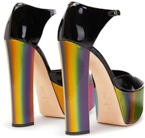 giuseppe zanotti/GZ Bebe 漆皮 防水台金屬扣 高跟鞋 女款 黑色 Purchase giuseppe zanotti/GZ Bebe 漆皮 防水台金屬扣 高跟鞋 女款 黑色