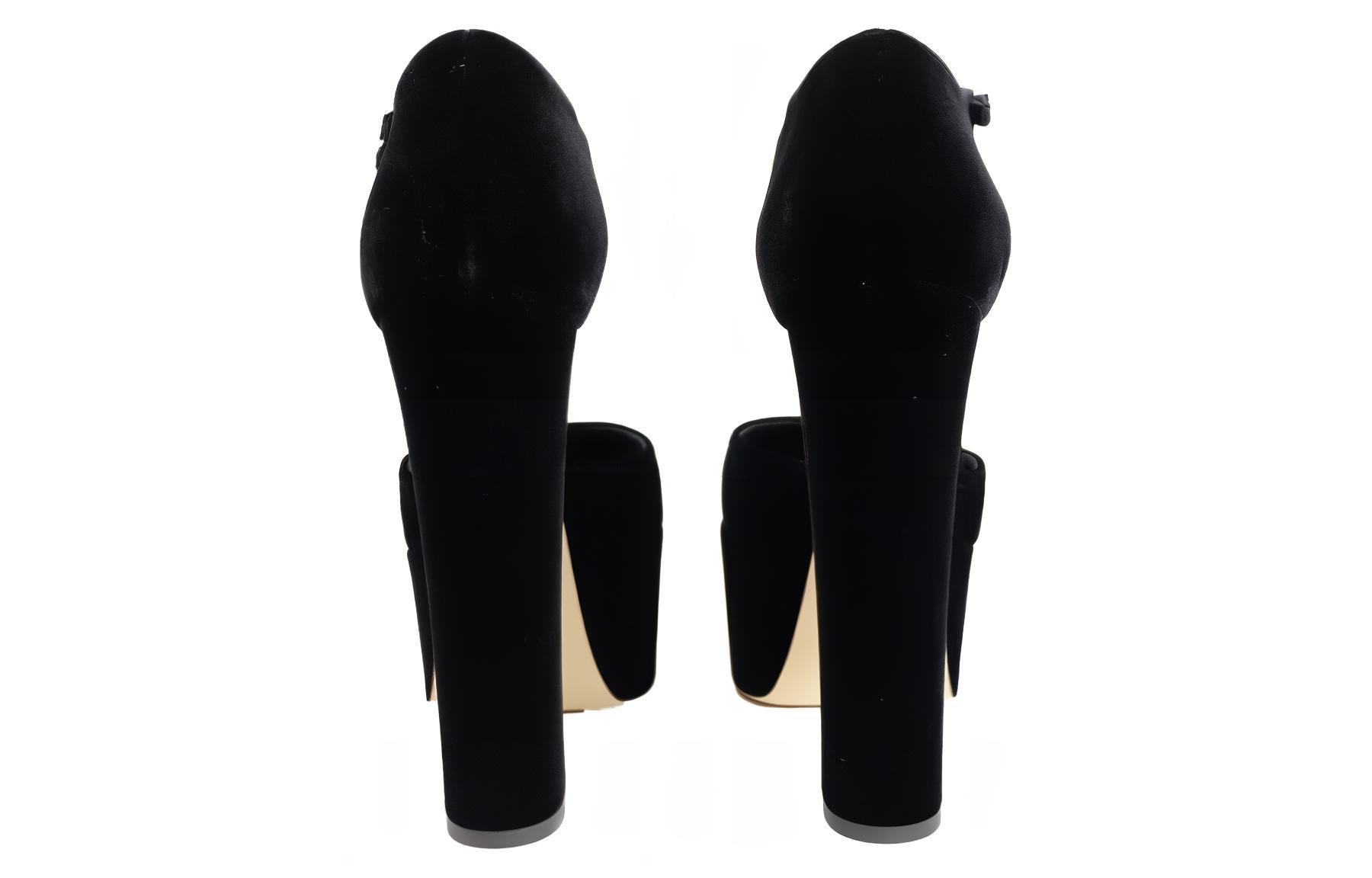 (W) Giuseppe Zanotti Bebe High Heel 'Black Velvet' 圖 5