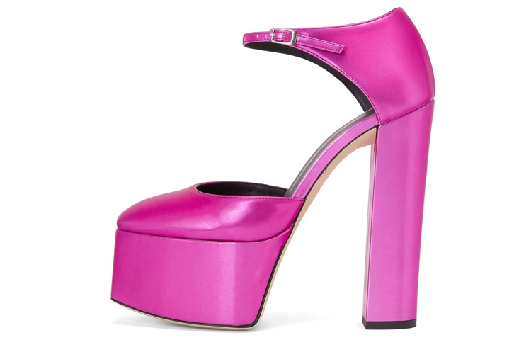 (W) Giuseppe Zanotti Bebe High Heels 'Pink Metallic Buckle'