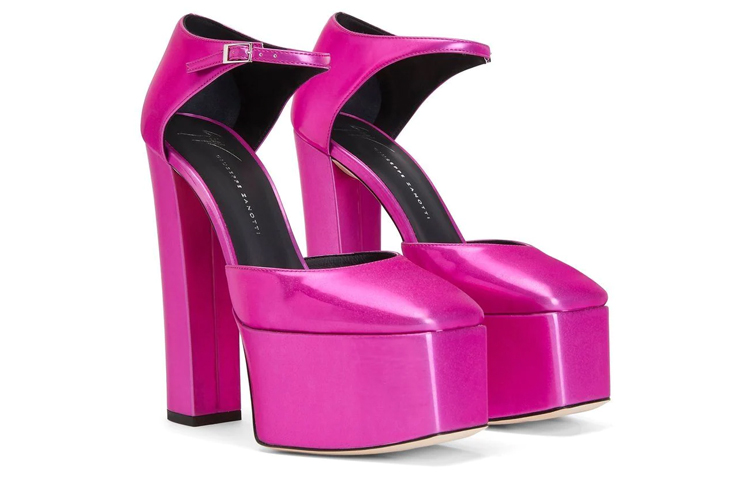 (W) Giuseppe Zanotti Bebe High Heels 'Pink Metallic Buckle' 圖 2