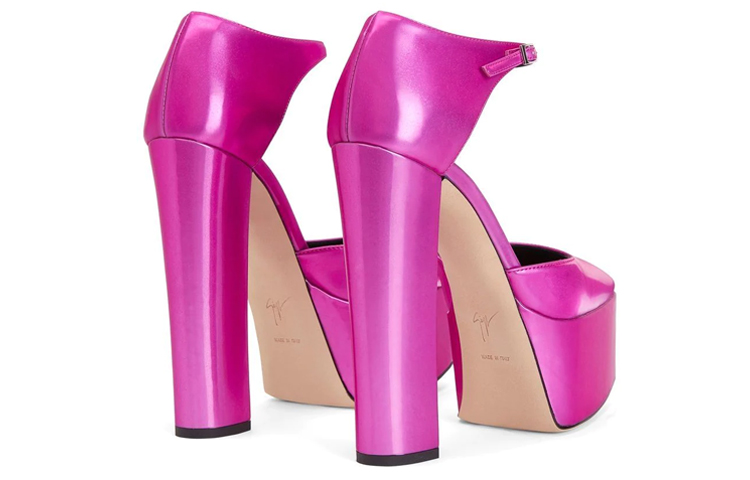 (W) Giuseppe Zanotti Bebe High Heels 'Pink Metallic Buckle' 圖 3